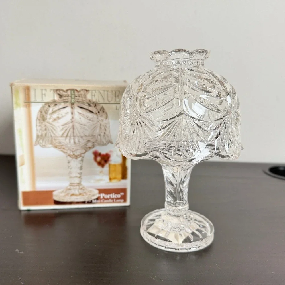 Fifth Avenue Crystal Portico Mini Candle Lamp Fairy Lamp Votive Holder 7.25 inch